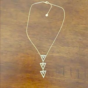 Stella & Dot Rose gold triangle necklace